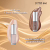 Alyssa Bao makeup in two shades, beige and brown.