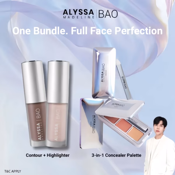 [Bundle] Alyssa Madeline Sculpt & Cover Full Face Contour Highlighter + Concealer Set Waterproof Long Lasting修容高光遮瑕